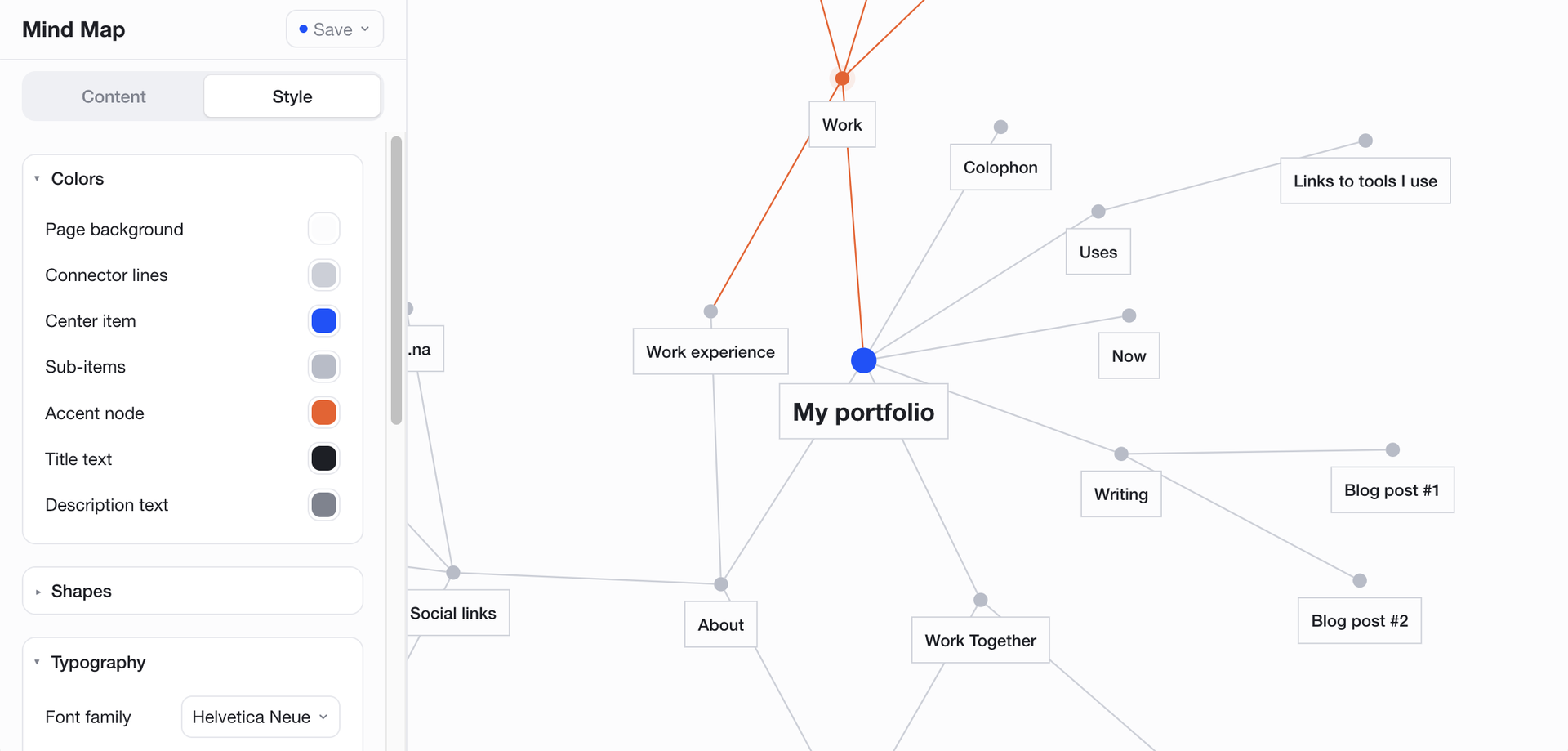 A screenshot of the Mind Mapping Tool website