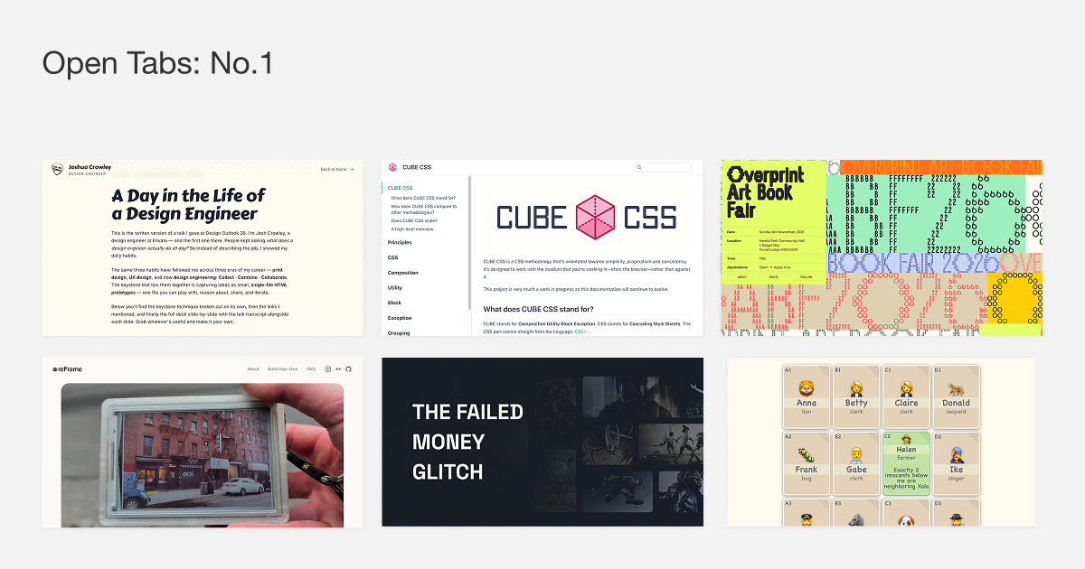 Open Tabs No. 01